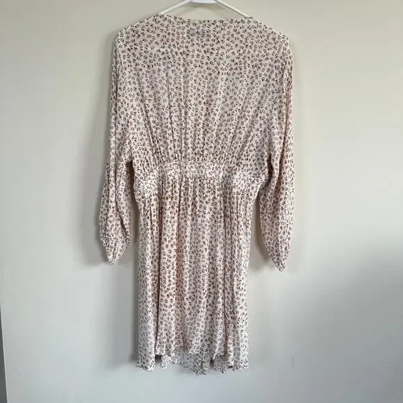 Faithfull The Brand Women MEDIUM Mini Dress Marigot Tie Front Azalea Floral Boho - Picture 8 of 12